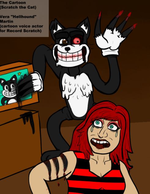 Blackmagecat's tweet photo. I still like the idea of killer cartoons.

(Fan idea Killer and Survivor set for Dead by Daylight) https://t.co/xU9XKoQ38x