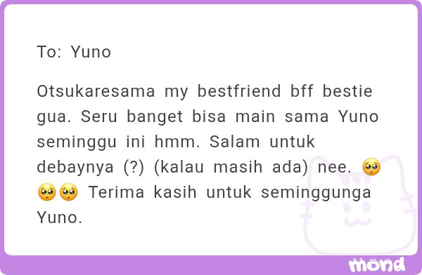 MentorKei's tweet photo. Buat Iori, Kanata, LARUKIYAGARI, dan Yuno.

—

Buat Iori, rehat dulu katanya. 😂 (Setuju) (Tapi jangan dulu)

Buat Kanata, stop begadang. (Setuju)

Buat LARUKIYAGARI, ada pesan dari mentor kalian. :)

Buat Yuno, otsukaresama dari BFF. :) https://t.co/wAe8MD5Pau