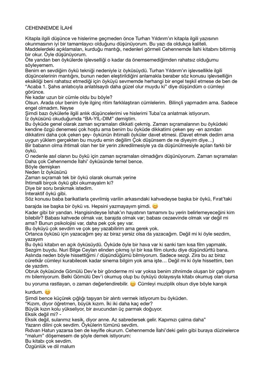TubaVural141's tweet photo. Evet bazen bazı kitaplar beni yazma anlamında coşturuyor ve böyle uzun metinler çıkıyor. 🙂 https://t.co/Jq5cdLcPsx