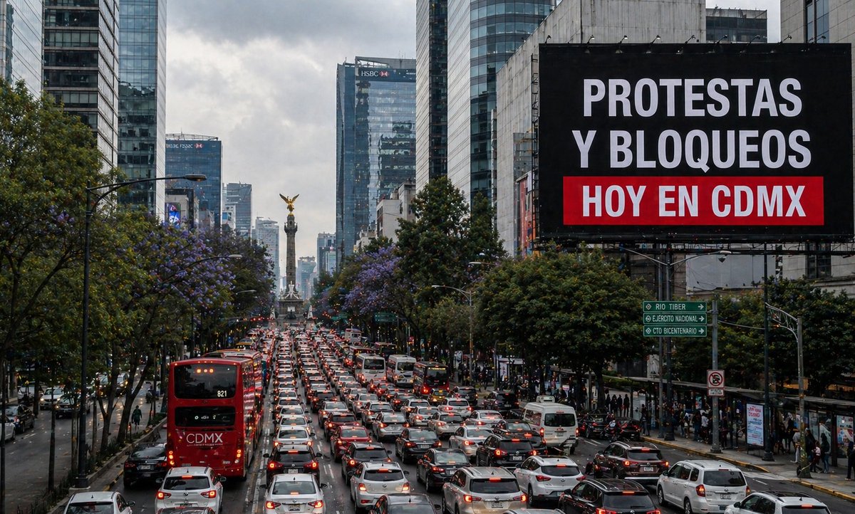 prensaenlineamx's tweet photo. 🚨Sábado 20 de junio | Marchas, concentraciones y movilizaciones en CDMX

🕙 10:00 hrs — CNTE realizará mitin y conferencia de prensa en su sede de la Sección IX, en el Centro Histórico, para informar los acuerdos de la Asamblea Nacional Representativa.
Aforo estimado: 1,000 personas.

🕚 11:00 hrs — 6ª Marcha Lencha 2026 partirá del Ángel de la Independencia rumbo al Monumento a la Revolución para visibilizar los derechos de lesbianas, bisexuales, pansexuales, personas no binarias y otras identidades diversas.
Aforo estimado: 700 personas.

🕚 11:00 hrs — Direct Action Everywhere CDMX realizará una vigilia en Bellas Artes contra el Festival de Yulin y el consumo de carne de perros y gatos.
Aforo estimado: 25 personas.

🕚 11:00 hrs — Movimiento Mexicano de Solidaridad con Cuba sostendrá reunión preparatoria rumbo a la marcha “¡Unidos por Cuba!”.
Aforo estimado: 45 personas.

🕚 11:00 hrs — Damnificados Unidos Multifamiliar Tlalpan llevará a cabo la “Cascarita Antimundialista” en Calzada de Tlalpan.
Aforo estimado: 70 personas.

🕛 12:00 hrs — 3ª Marcha LGBTTTIQANB+ de Tlalpan por la inclusión y visibilidad de la diversidad sexual.
Aforo estimado: 250 personas.

🕛 12:00 hrs — Observatorio de Derechos Humanos de los Pueblos realizará la “Cascarita Colectiva por la Libertad de Palestina” en el Hemiciclo a Juárez.
Aforo estimado: 60 personas.

🕛 12:00 hrs — Colectiva Hijas de la Cannabis llevará a cabo el evento “Rituales 4:20” en Plaza Tlaxcoaque.
Aforo estimado: 100 personas.

🕛 12:00 hrs — Laboratorio 4:20 realizará jornada informativa sobre derechos cannábicos en Chapultepec y Amberes.
Aforo estimado: 30 personas.

🕐 13:00 hrs — Coordinación de Lucha Popular efectuará el “4.º Encuentro de Lucha Popular” en la sede de la CNTE.
Aforo estimado: 120 personas.

🕛 12:00 hrs — Frente por la Vivienda Joven se manifestará frente a la Embajada de Bolivia en solidaridad con movimientos sociales bolivianos.
Aforo estimado: 35 personas.

🕒 15:00 hrs — Colectivo Hombres y Mujeres Rebeldes en Lucha por la Humanidad realizará una caravana por la equidad y la dignidad en Álvaro Obregón.
Aforo estimado: 35 personas.

🕘 Durante el día — Habitantes del campamento de República de Cuba 11 realizarán recolección de firmas y donaciones para impulsar una reforma en materia de vivienda.
Aforo estimado: 45 personas.

🕚 11:00 hrs — Sindicato Mexicano de Electricistas celebrará el “Festival de Sabores de Mi Tierra” en Gustavo A. Madero.
Aforo estimado: 45 personas.

📊 Aforo total estimado: 2,560 participantes.

⚠️ Posibles afectaciones viales en Paseo de la Reforma, Centro Histórico, Monumento a la Revolución, Bellas Artes, Calzada de Tlalpan, Tlaxcoaque, colonia Juárez, Tabacalera, Tlalpan Centro, Verónica Anzures y alrededores del Ángel de la Independencia.

#CDMX #Marchas #Movilizaciones #OrgulloLGBT #CNTE #Palestina #Cuba #Vivienda #Cannabis #TráficoCDMX #ÚltimaHora #CDMX2026