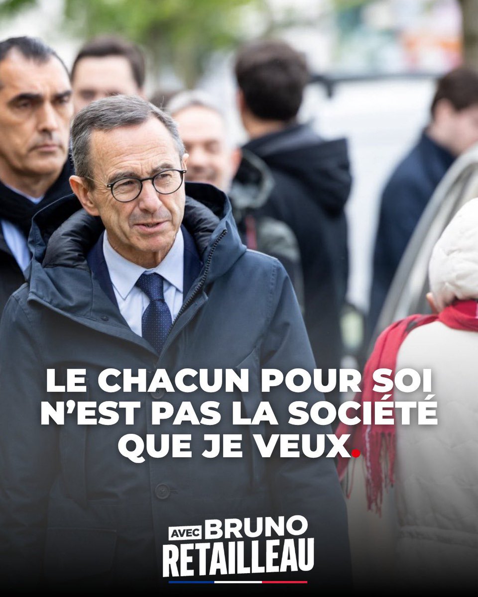 AvecRetailleau_'s tweet photo. .@BrunoRetailleau : « Le chacun pour soi n’est pas la société que je veux. Je veux une société solidaire. » https://t.co/T078VATlvt