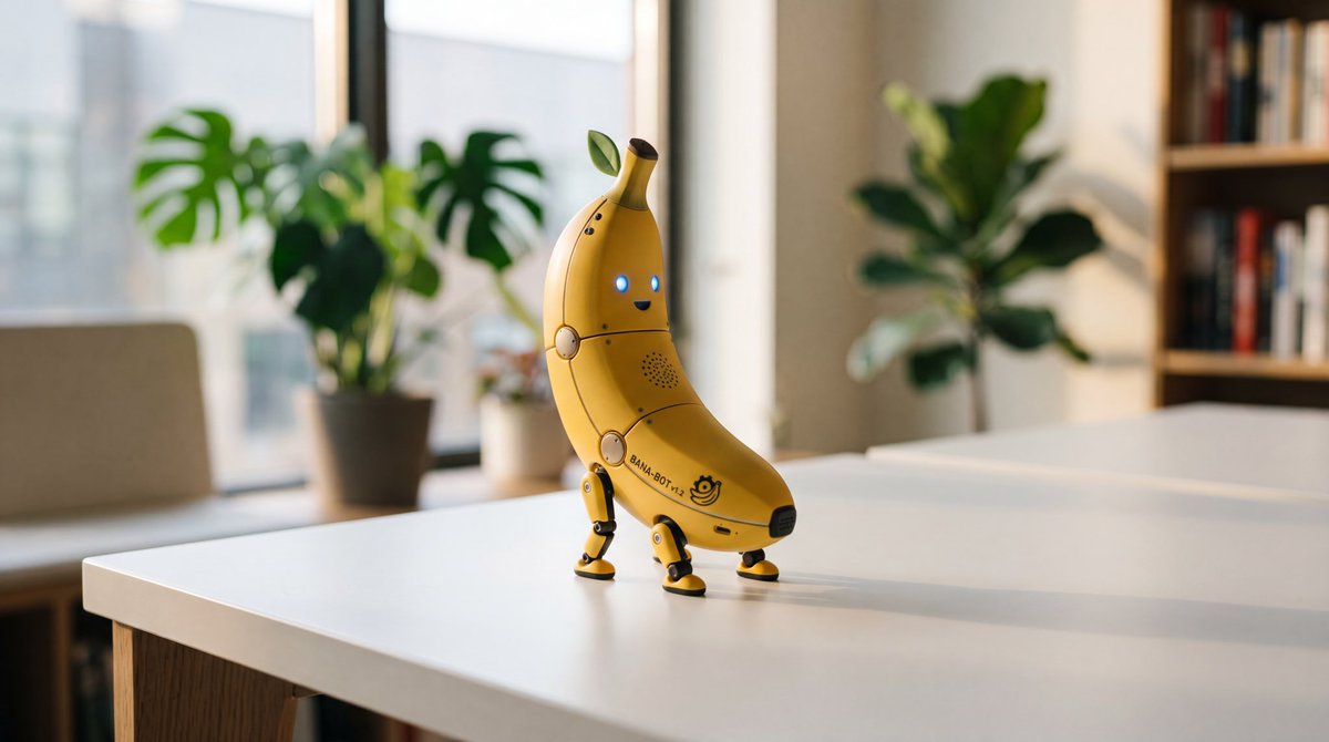 Banana Robot Toy Product Shot