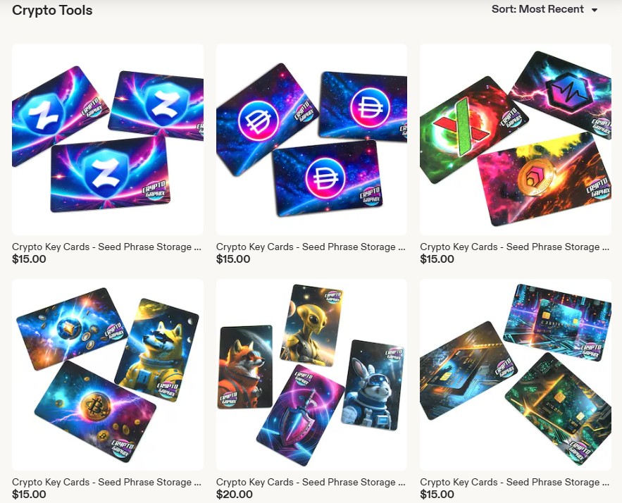 gaphix's tweet photo. ZKX seed phrase cards added to our Etsy shop! @zkxwallet https://t.co/nEIOdA62jo