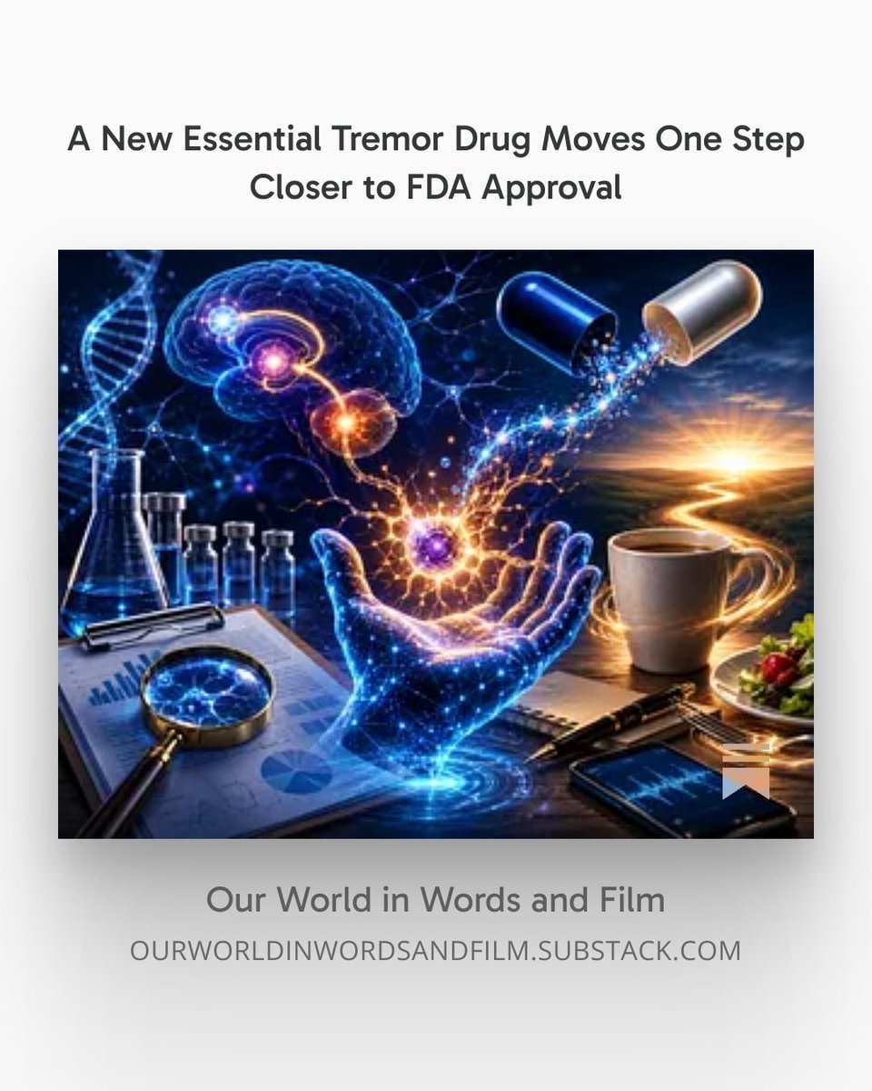 dennyc69's tweet photo. #Ulixacaltamide was built just for people with Essential Tremor, now the drug is closer to FDA approval https://t.co/yMWOMdOsSo https://t.co/WGmwUPgN5A