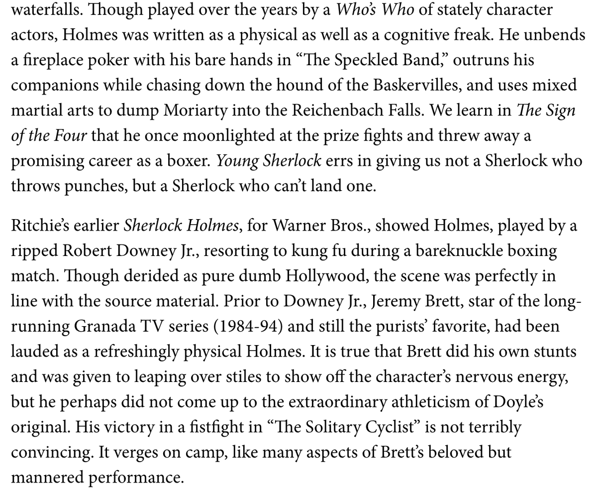 juliadyost's tweet photo. In @TheSpectator, I assess all the major screen actors who have played Sherlock Holmes.

Jeremy Brett is a tad overrated. But at least he’s not Benedict Cumberbatch.

https://t.co/Zo9Mwf1Mx5 https://t.co/PNv5YLrqpd