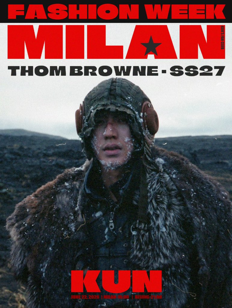 39920138Blue's tweet photo. KUN delivers restrained glamour to Thom Browne’s Milan seasonal presentation.

KUN for MFW 2026
#KUN #THOMBROWNE #KUNxTHOMBROWNE
@kun_officialx @ThomBrowne https://t.co/S3IYlN7CUs