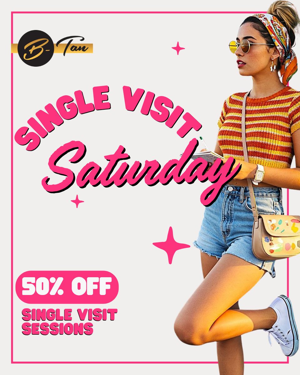 BTanGeorgia's tweet photo. Happy Saturday! Come in today to receive 50% off single visit sessions!

#btan #btangeorgia #tanning #saturday https://t.co/INRqQ98tb1