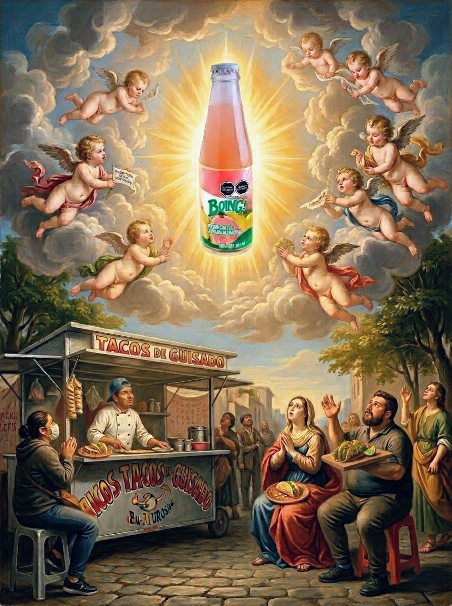 INBMemes's tweet photo. ¿Qué sería de la fritanga sin un buen rico y frío Boing de guayaba...? Rescatemos Boing, rescatemos México https://t.co/AnsfzEs30O