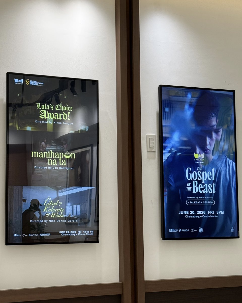 talapaap's tweet photo. it was a privilege to be invited to see the three SFAP short films and The Gospel of the Beast (2023)! thank u, @JuanFlixPH ♡ https://t.co/tAk7MtUNY4