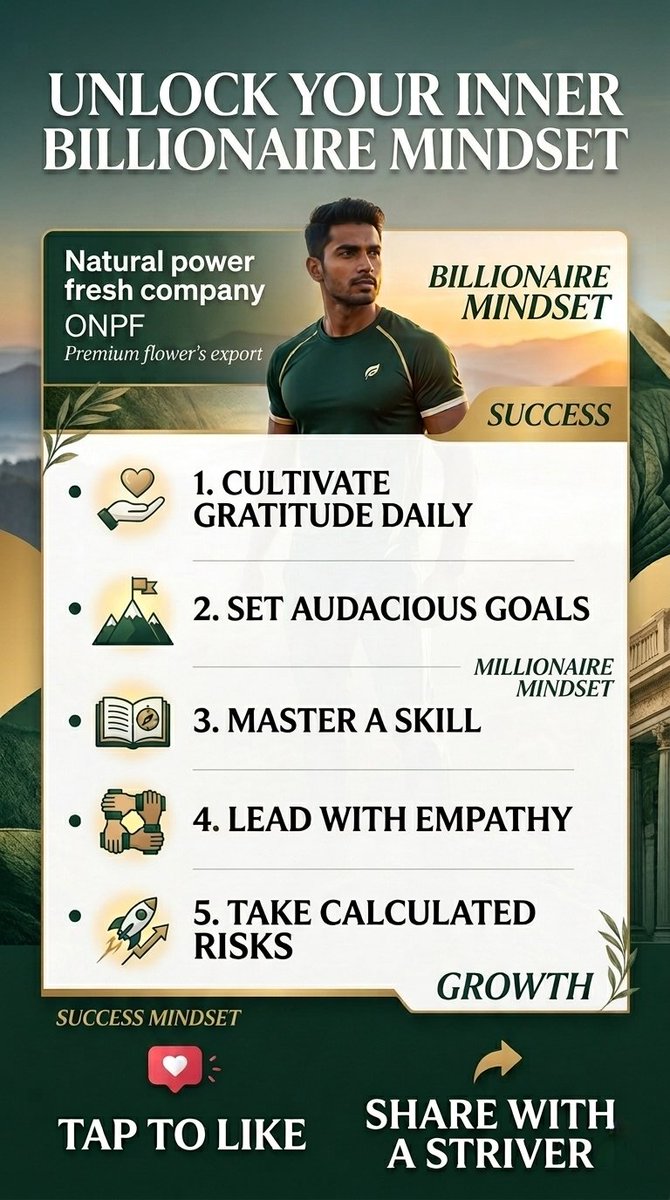 naturalpowerfre's tweet photo. "Success isn’t just a destination; it’s a mindset. 🚀
At Natural Power Fresh Company (ONPF), we believe that growth comes from discipline, empathy, and calculated risks. Whether you are building a business or chasing a dream, remember that your mindset is your greatest asset. 💡 https://t.co/ZBfH9TLvs0