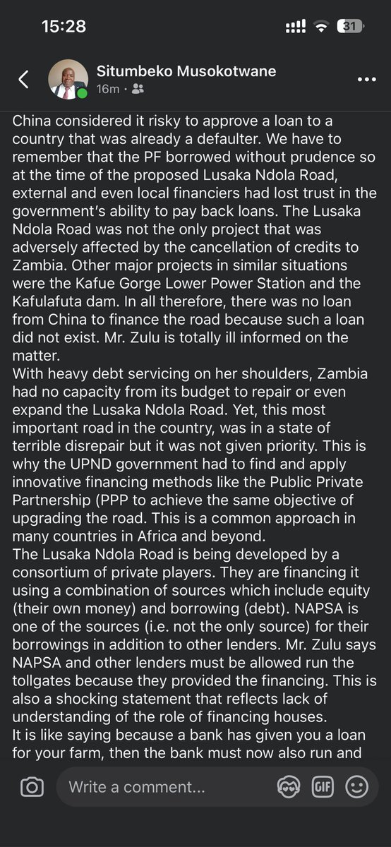 briansimasiku's tweet photo. Dr Situmbeko Musokotwane has responded in detail to the allegations surrounding the Lusaka–Ndola Dual Carriageway. The figures and financing arguments are there for everyone to examine. Read, analyze and decide for yourself. https://t.co/PI80PUqcba