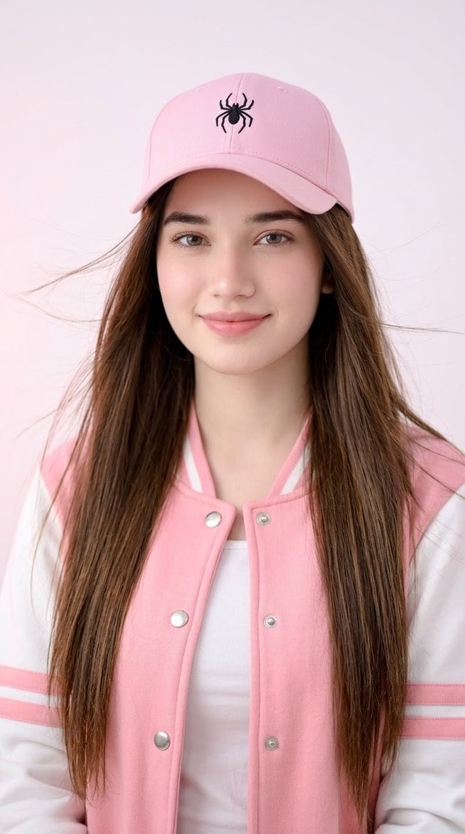 Pink Cap Portrait With Privacy Block
