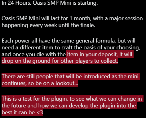 Oasis SMP tweet media