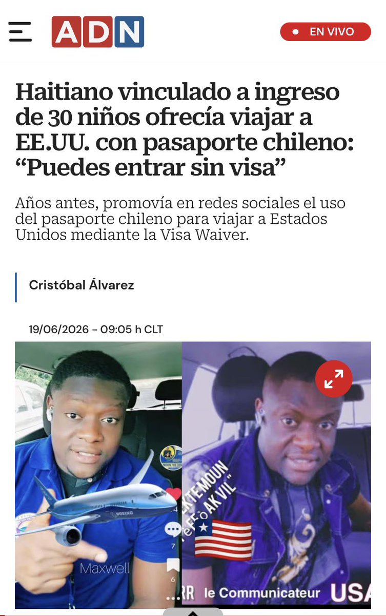 KekaBasualdo's tweet photo. 🔴 ¿ Quien le entregó el PODER a Jean Ronyque Rosius, ciudadano haitiano de 33 años y con residencia definitiva en Chile, quien el 27 de diciembre de 2022 publicó en Facebook un video promocional titulado: “Puedes entrar a Estados Unidos sin visa con un pasaporte chileno”, según reporta ExAnte.