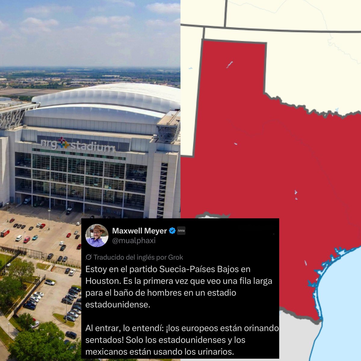 CerebrosG's tweet photo. Un usuario en redes sociales, compartió una situación que vivió durante el partido de Copa del Mundo en Houston, Texas el día de hoy. https://t.co/qRtoaYO8R7
