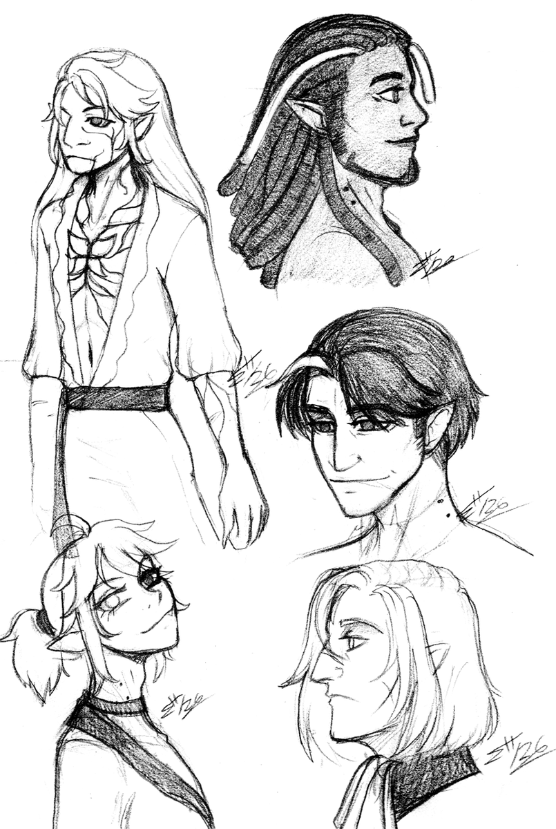 The_Kat_Warrior's tweet photo. Some character sketches from mine and Bird's vampire AU. There's a lot of notes about them so I'll add that as a reply. #identityv #idvmercenary #idvforward #idvripper #idvprisoner #idvgravekeeper https://t.co/kIdRtZRpjK