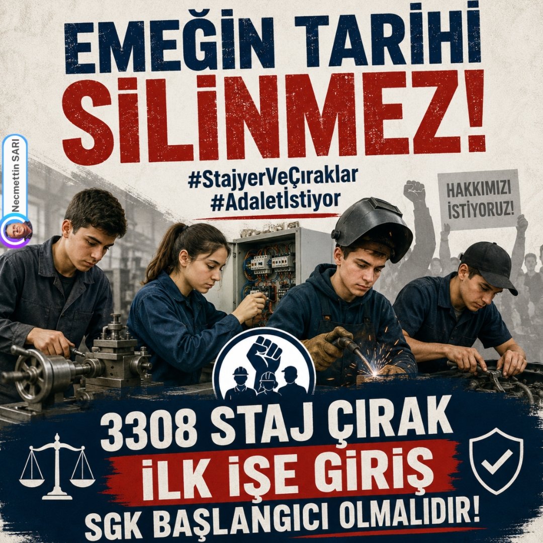 HasanAYDIN10187's tweet photo. Tam sigorta haktır 
Sayın 
@RTErdogan
@dbdevletbahceli
@_cevdetyilmaz
@isikhanvedat
@Yusuf__Tekin
@memetsimsek
@MahinurOzdemir
@efkanala
@mustafaelitas
@_fatihsahin
@Hayati_Yazici
@aliihsanyavuz54
@erkankandemir
@hby34
@zorlu77
@eyupkadirinan
@abuyukgumus
@acarfaruka
@mustafademir
@avhamzadag
@ZeybekciNihat
@belginuygur10
@drbetulsayan 
@SirakayaZafer 
@drbetulsayan
@avyusufibis
@avabdullahguler
@akbasogluemin 
@abdulhamitgul
@Yenisehirlioglu
@leylasahinusta
@erkanakcay45
@ifarukaksu
@oozgurbayraktar
@bakiersoymhp 
@fevzizirhlioglu 
@buyukataman
@MKalayci42
@PrfDrFilizKilic
@ismailozdemirrr
@yasaryldrmMHP
@YildizFeti
@celal_adan
@drpelinyilik
@KarakayaMevlut
@buyukataman
@mhpvahitkayrici
@KverSemih
staj ve çıraklık döneminde geçen sürelerin sigorta başlangıcı olarak sayılması ve emeklilik hesaplamasına dahil edilmesi için gerekli yasal düzenlemelerin bir an önce yapılmasını talep ediyoruz. Yıllar önce verdiğimiz emeğin karşılığını alabilmek ve yaşadığımız mağduriyetin giderilmesini istiyoruz.
Adalet Gecikmesin
#TamSigortaHaktır
#StajyerVeÇıraklar
#HakSahibidir