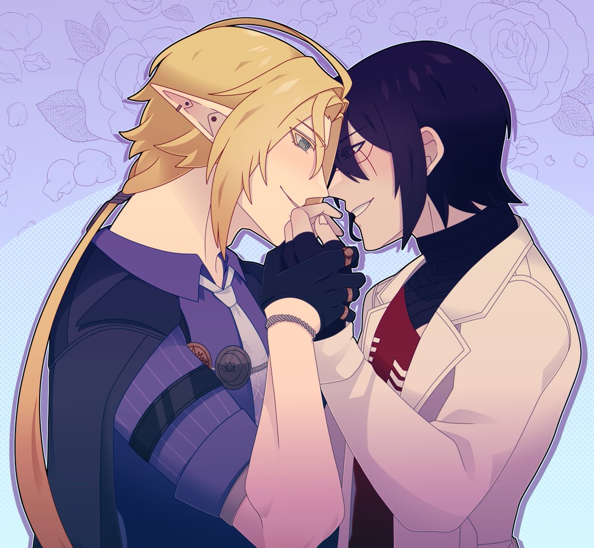 hugopilled's tweet photo. [🩸🦇]  'The hands that you deemed as imperfect are beautiful to me' 
~~
did a fully shaded art so i dont lose my ability to shade 🚶‍♂️ https://t.co/xltHZttBRb