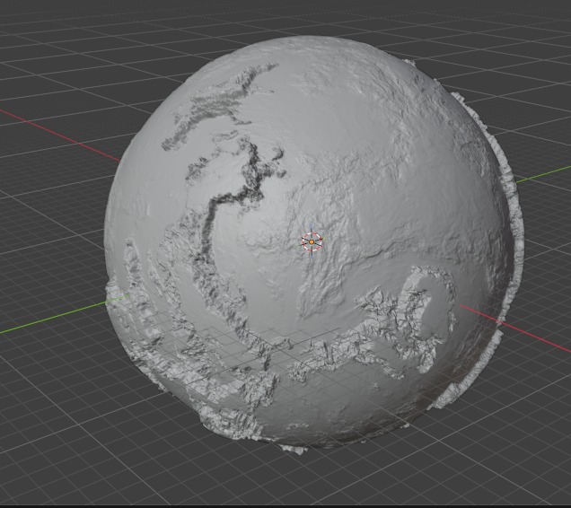 TraderJosepf's tweet photo. @IsThisA3DModel I feel bad if i didn't at LEAST show off one of the results of my noise texture nonsense to make a planet! I also have a set up to make it more moon like with impact craters! https://t.co/cgwiZsqxTB