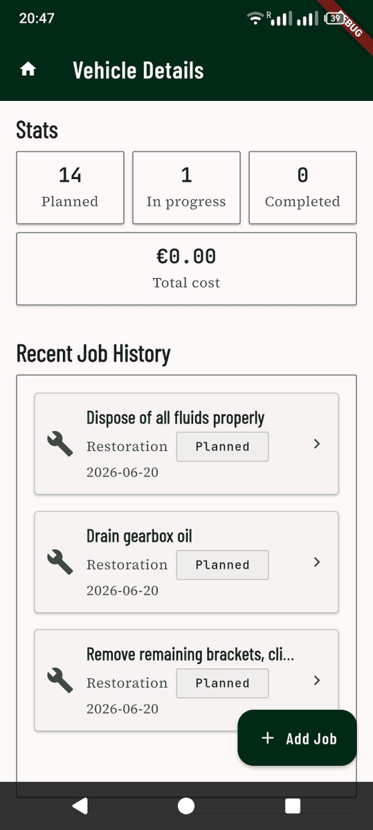 HalldorStefans's tweet photo. First iteration of my car-maintenance logbook app (Tala) was like a small SaaS, with auth, PostgreSQL, etc. I never used it or worked on it. For the second iteration I'm going local-first with SQLite on the device. The idea is to make easier to develop, deploy and use. https://t.co/p9eRfYOsyM
