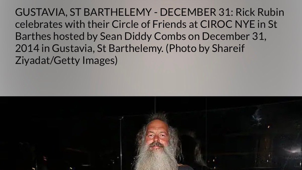 Jilderness's tweet photo. Rick Rubin the totally chill spiritual vibesman who parties with Diddy, invites Peter Thiel on his podcast and appears in Polymarket adverts because he just wants to inject creativity and positivity into the world https://t.co/AYWcBSHQrx