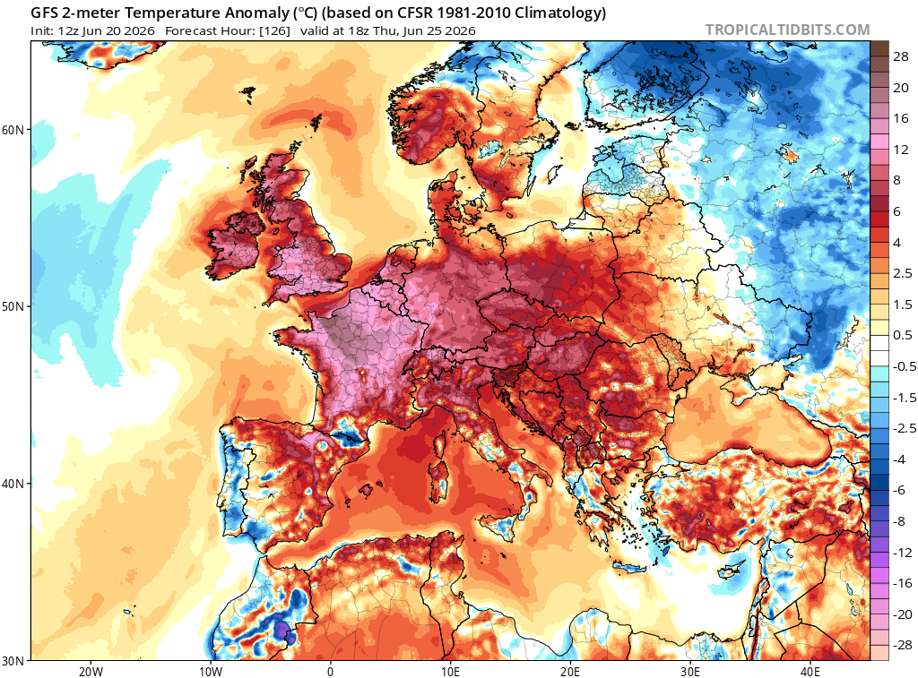 extremetemps's tweet photo. It's hard to fathom what Europe will live next week.
Thousands of records will be brutalized in Spain,France,UK,Benelux,Germany,Swiss,Austria and than the East
Paris might record 4 consecutive days 40C
UK will ridiculize its June national record
Germany 10 days 37C+
This is CRAZY https://t.co/9AfdfiA0K4