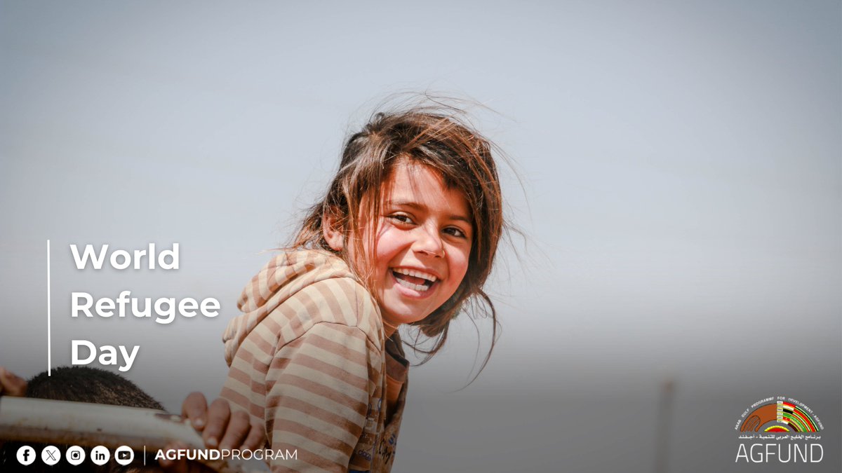 AGFUNDProgram's tweet photo. On #WorldRefugeeDay, #AGFUND renews its commitment to supporting development efforts that foster stability, empowerment, and opportunity, driven by the belief that sustainable development is the pathway to a world where everyone is safe.
#UntilEveryoneIsSafe https://t.co/bMBpp1Vq2W
