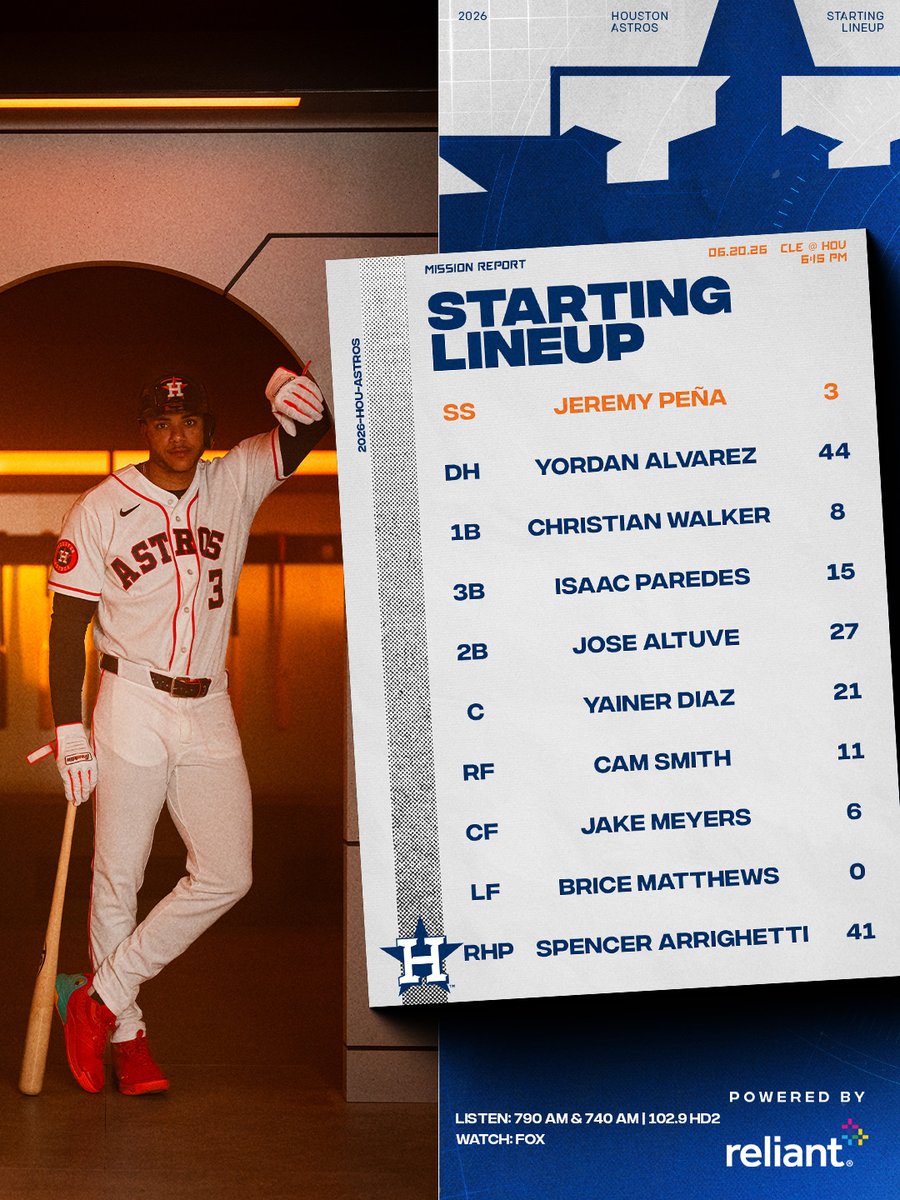 astros's tweet photo. Don't forget to #VoteStros today!

⚾️: 6:15pm 
🏟️: Closed
📺: @FOXSports 
🎙️: @SportsTalk790 &amp; 740 AM | Spanish: 102.9 HD2

https://t.co/W06pfHQMR1 x @reliantenergy https://t.co/JjlE29mSv0