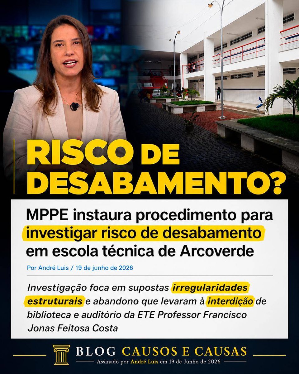 lettdnsc's tweet photo. ABSURDO!!!!!!!! A Escola Técnica de Arcoverde tá com risco de desabamento, biblioteca e auditório interditados, e o governo Raquel Lyra não fez NADA. Precisou o MPPE investigar pra alguém se mexer.. Descaso total com a educação pública! Alunos e professores em risco enquanto o governo assiste de camarote. Vergonha! 😡