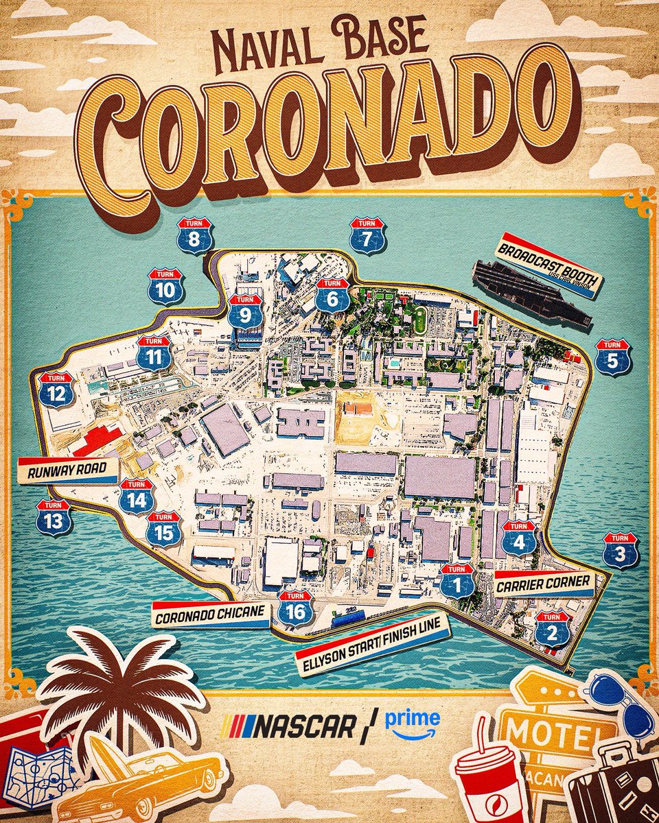 bfarm614's tweet photo. #MissedOpportunity where is the @JoseCuervo signature cocktail for the @NASCARSanDiego? I propose the Coronado Cuervo Chicane. @SportsonPrime https://t.co/CRMa5MuyBx