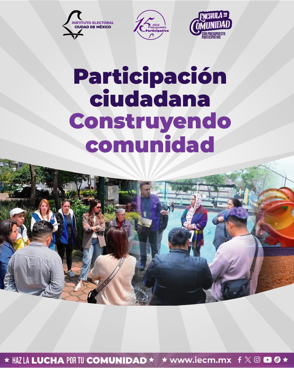 Distrito06IECM's tweet photo. 🏙️ Los proyectos ciudadanos ayudan a transformar espacios y fortalecer comunidades en toda la Ciudad de México. ✨​
#PresupuestoParticipativo #IECM https://t.co/iMrX1BRGtb