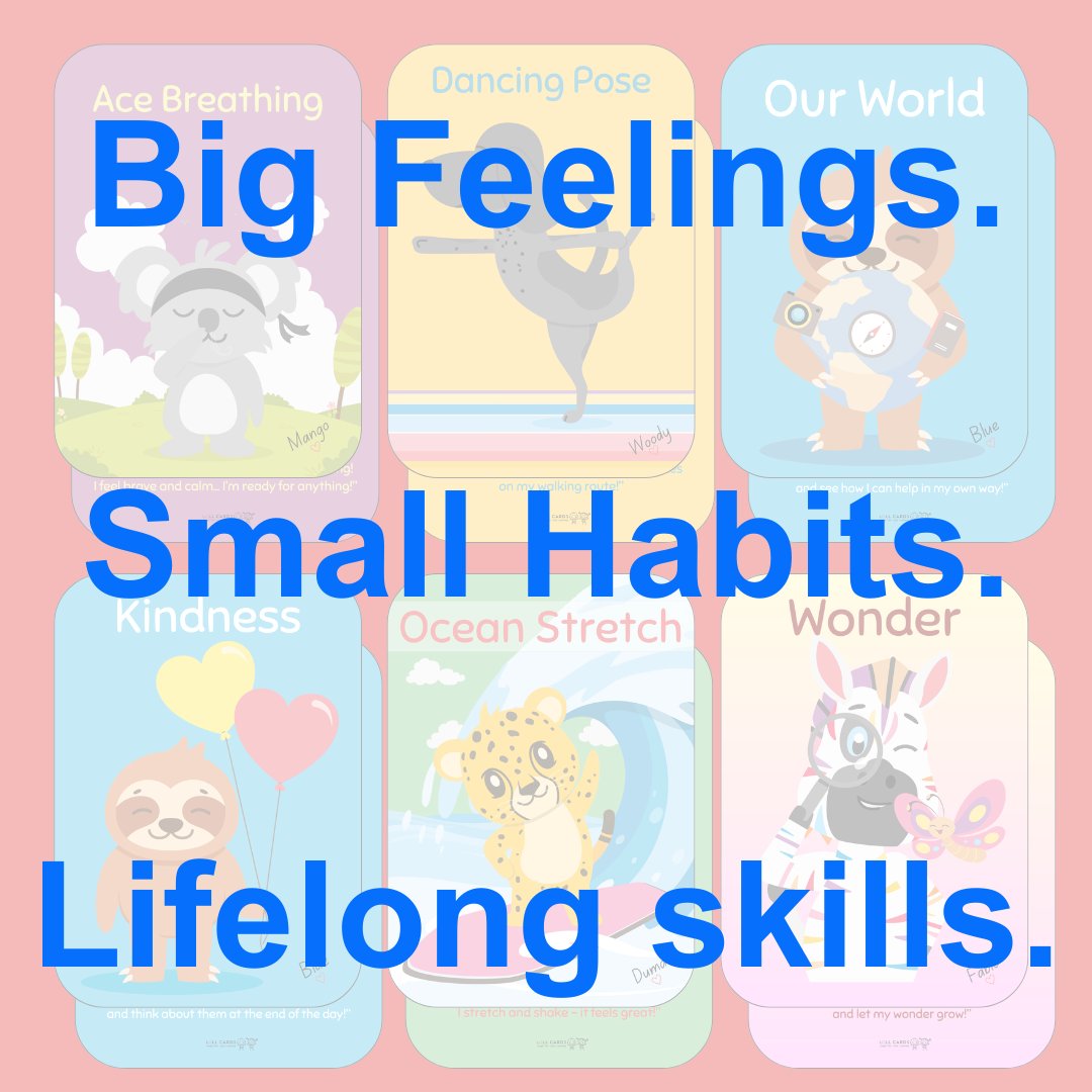 lollcards's tweet photo. Big feelings are part of growing up.

LOLL Cards helps children build simple everyday habits through breathing, movement, mindfulness and play — giving them wellbeing tools they can carry with them as they grow. https://t.co/bOqQ8yTrXi