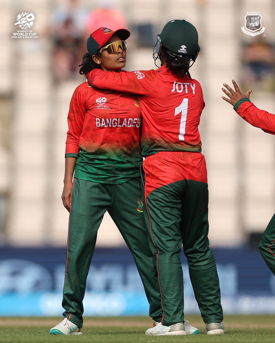 BCBtigers's tweet photo. Moments from the Match 🇧🇩 Bangladesh Women 🆚 Pakistan Women

Bangladesh won by 23 runs | ICC Women’s T20 World Cup England and Wales 2026

Photo credit: ICC/Getty Images

#BCB #ICC #Tigresses #T20WorldCup https://t.co/2S8RztZXzH