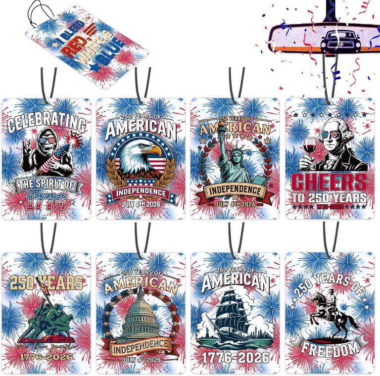 JoltJoydeals's tweet photo. USA 250th Anniversary Ornament Car Air Fresheners for $ 4.49 after code KFGYUKMP

https://t.co/Mc1Ch8notq

#Ad https://t.co/5YplDJbjZg