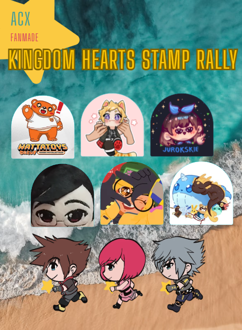 hiyunnie's tweet photo. We're also hosting a fanmade Kingdom Hearts Stamp Rally this @fanfairatacx2026, to commemorate Kingdom Hearts 4 news! Stay tuned for the prize list

Participating artists
@CoconutBiko 
@yeetskies_ 
@noirkat 
@aBucketOfNaCL 
in special collab with
@/wattatoys https://t.co/ParlNXvIFo