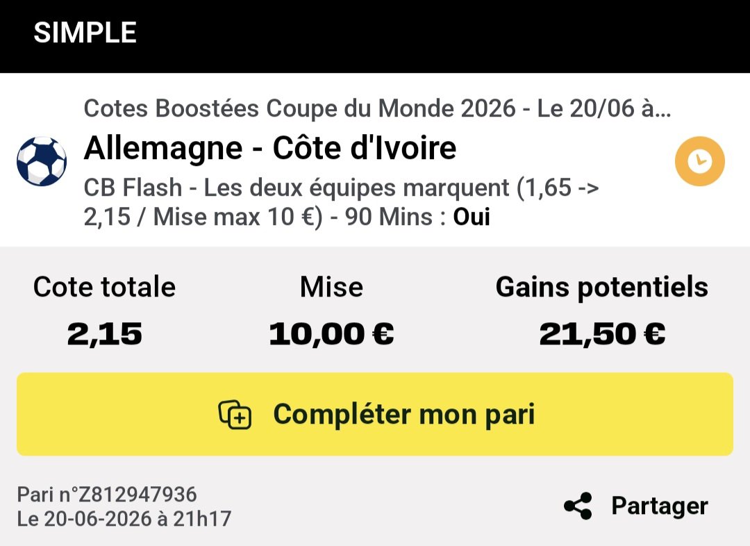 ValueBet3's tweet photo. FLASH UNIBET DISPO ⚽️🇩🇪🇨🇮 ... https://t.co/1YPJhadaQA