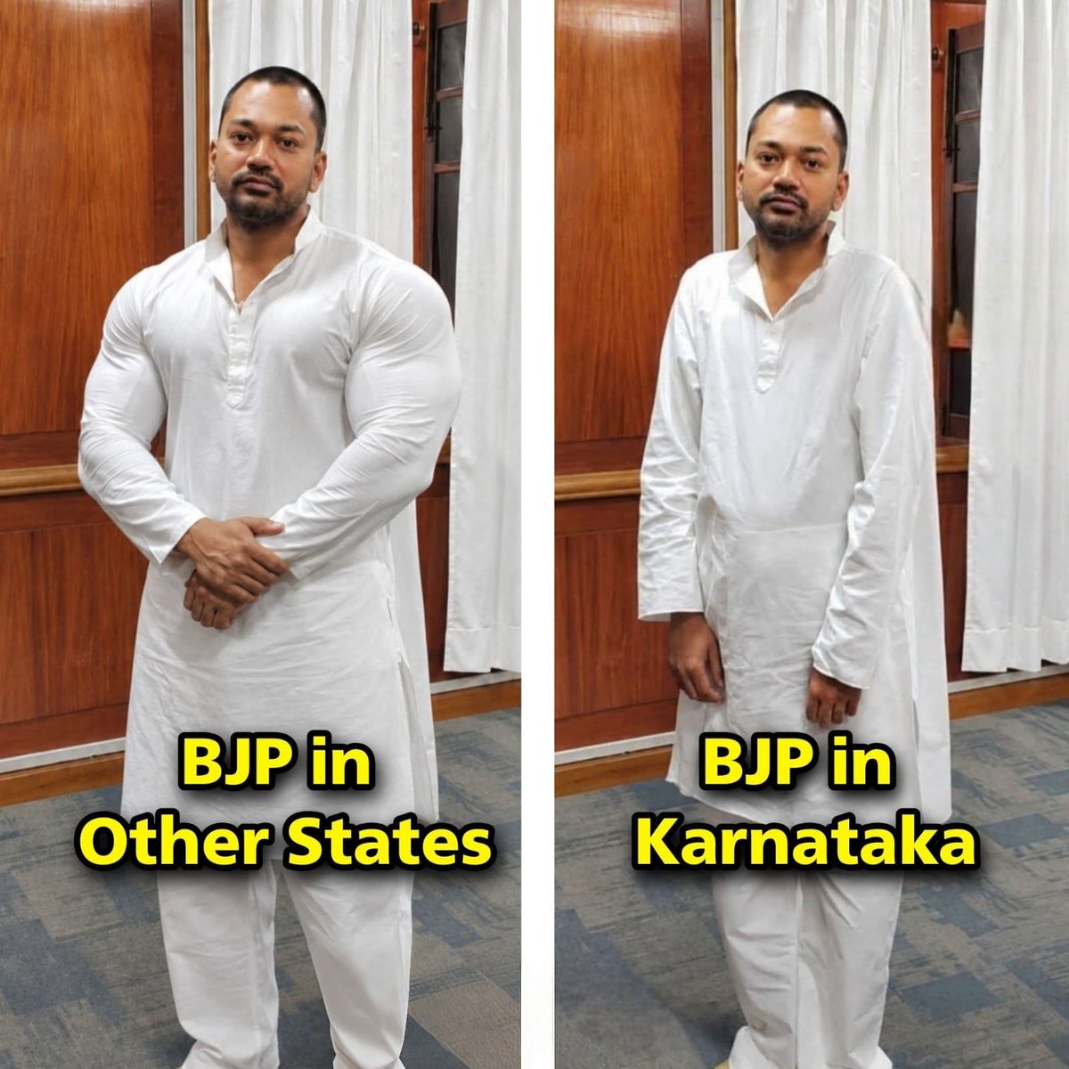 Mahaveer_VJ's tweet photo. Other States BJP Vs Karnataka BJP https://t.co/hQxi7i2D2f