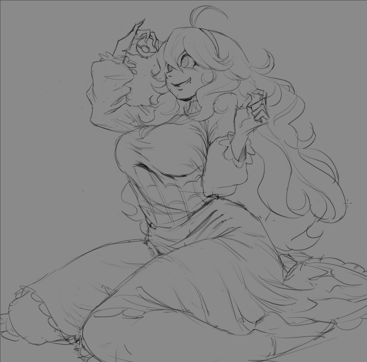 noski_RR's tweet photo. Alt version of Hex maniac illustration that i never finished lol https://t.co/3BcfnJRTyE