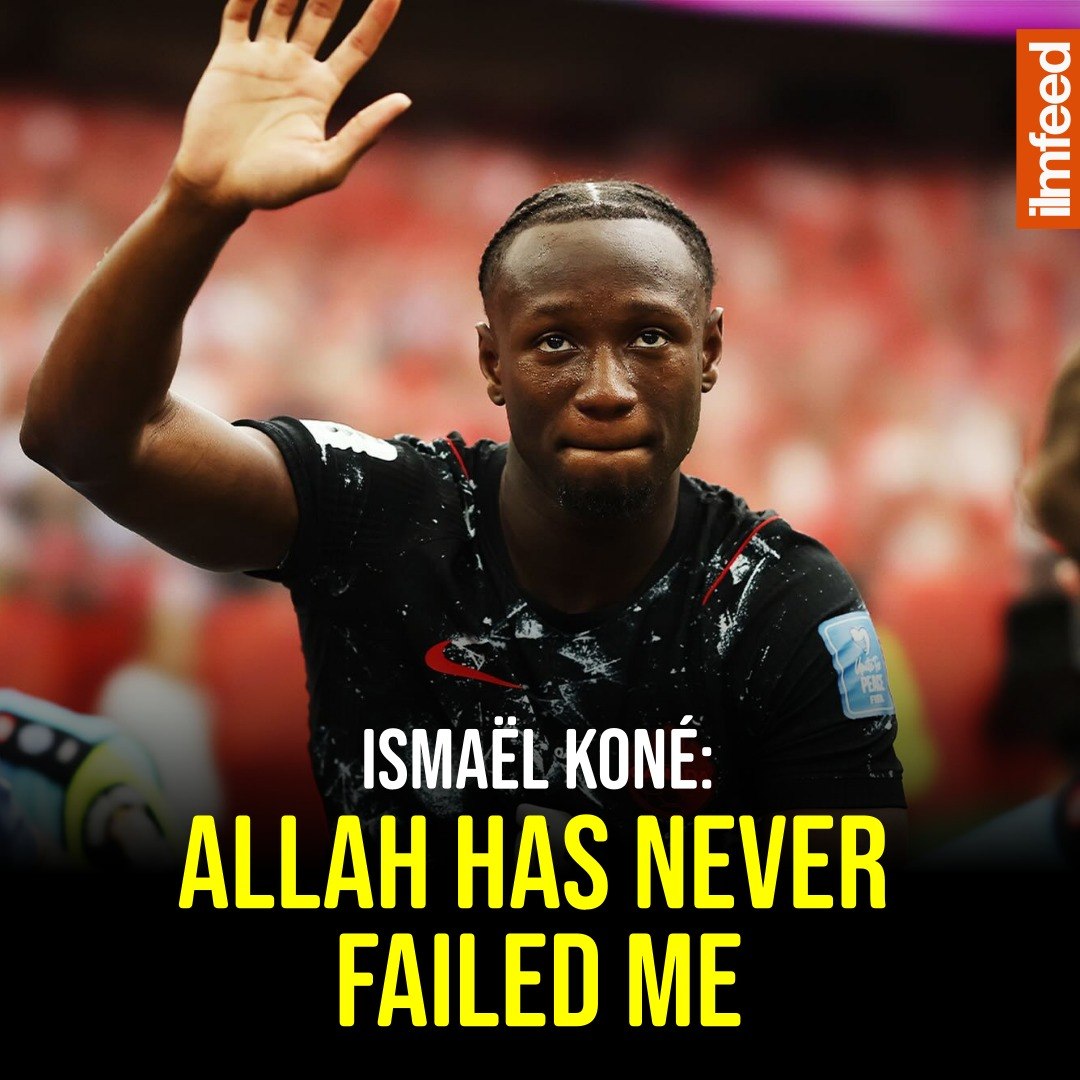 IlmFeed's tweet photo. Canadian footballer Ismaël Koné has written a message on Instagram after he was forced to exit the World Cup following a serious injury.

In the post, he wrote: ALLAH has never failed me.

Throughout my life, not even once. So why doubt him now? Especially knowing that.

He knows and sees everything before it even happened.

He has a plan and a vision for all of us.

This battle is test to my faith in him and to my character.

And honestly I’m ready for it because, ALLAH will never give you a challenge that you can’t overcome and being tested is the best of gift from god.

Your love and support has been felt, honestly thank you so much.
You can’t even imagine, how grateful I am to everyone who reached out and that has me in their prayers.

I thank god for that because not everyone is this fortunate.❤️

To Canadian brothers, as I turned myself into assistant coach to support you from the sideline.😂 I wanted you to know that I love you guys from the bottom of my heart and our brotherhood is everything to me. What you guys did yesterday will stay with me forever. I’ll be back very soon and we’ll keep making more memories together.🫂