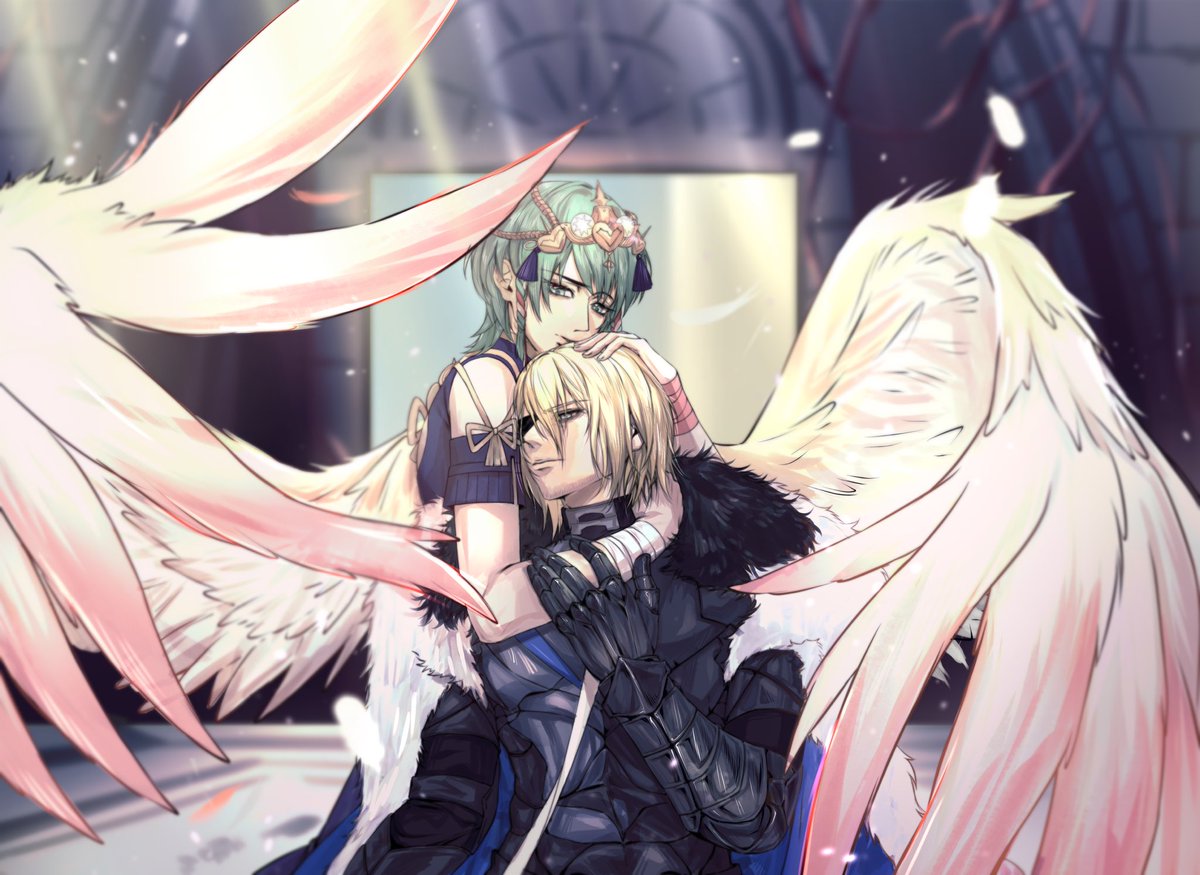 Porch_Skeleton's tweet photo. Dimitri’s guardian angel arrived when he needed him the most 💚💙

Artist: @shanyang2022 

#Dimileth 
#レトディミ 
#FireEmblemThreeHouses https://t.co/7jhfRUcpVM