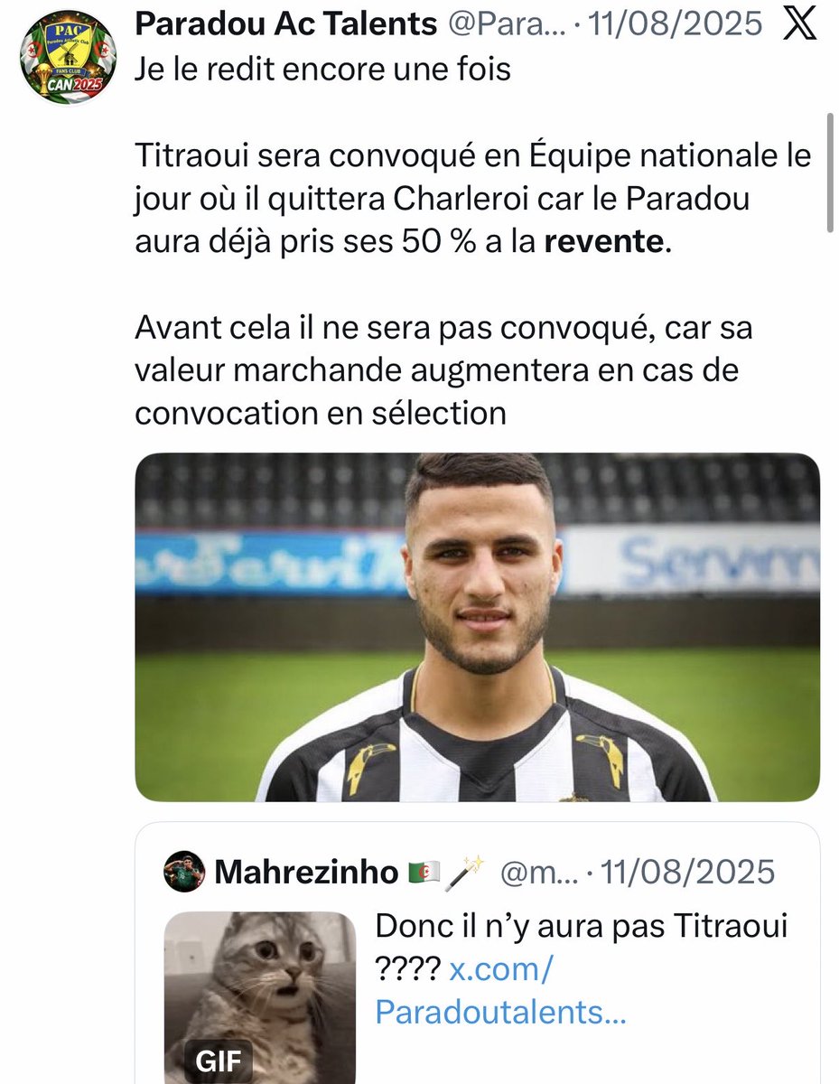 Usmiste__'s tweet photo. Notre ami Paradou AC Talents a peut être des informations que nous on a pas 

Il l’avait dit en Août 2025 https://t.co/VeFBkStdg7