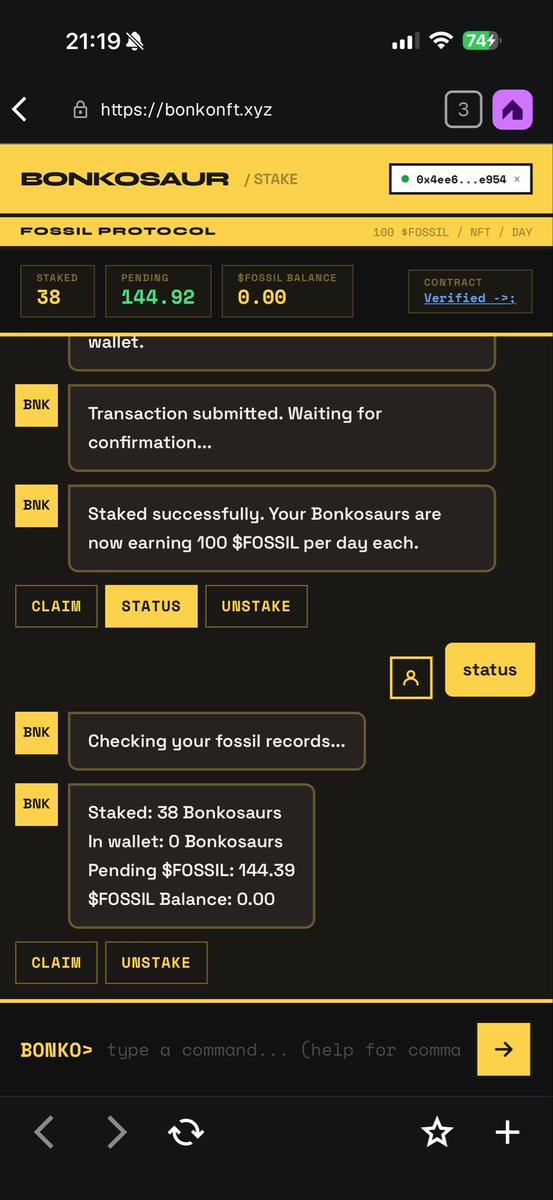 jayrocco_nft's tweet photo. @bonkonft Minted another 8 and staked all of them, can’t wait for the reveal I’m too excited 🫡❤️ https://t.co/48ZerP4Oer