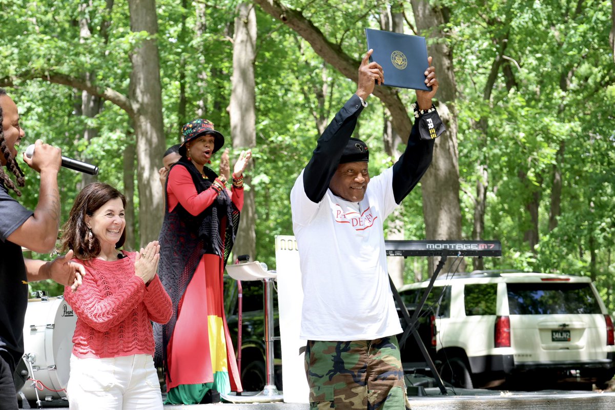 McdonaldRivet's tweet photo. It was great to celebrate #Juneteenth yesterday with the Traditional Juneteenth Celebration Committee and COSBE Inc., who organized incredible events in Flint and Saginaw yesterday. 

Both celebrations served as powerful reminders about both our history and the progress we can make together. #TraditionalJuneteenth #Juneteenth #Juneteenth2026 💛💚🖤❤️