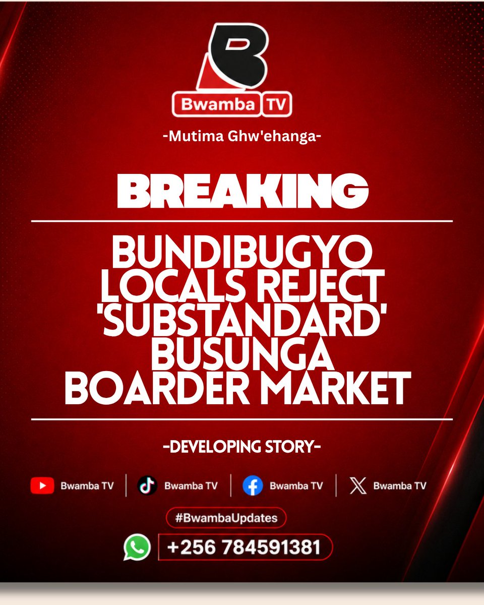 BSyrous's tweet photo. Bundibugyo locals reject Substandard Busunga boarder market. @MoLGUganda @mtic_uganda @StateHouseUg @mkainerugaba @MoWT_Uganda https://t.co/O8duV2N3YA