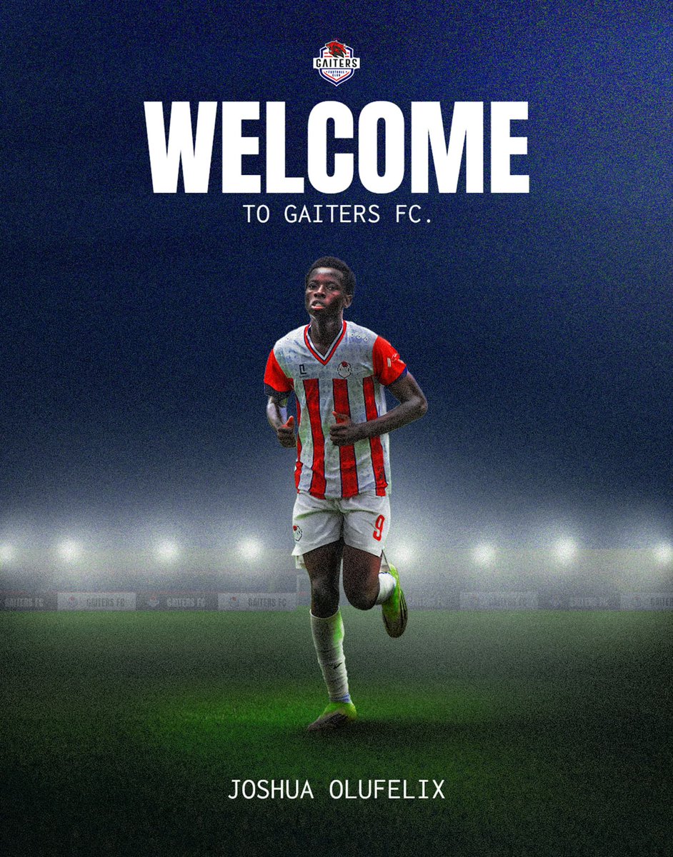 gaitersfc's tweet photo. 🔴⚪️ A New Chapter Begins.

Gaiters FC is delighted to announce the signing of promising young striker Joshua Olufelix.

Young, hungry, and ready to make his mark. We look forward to seeing him shine in our colours.

Welcome, Joshua Olufelix. The journey starts now. 

#GaitersFC https://t.co/wEAc1YBp7K