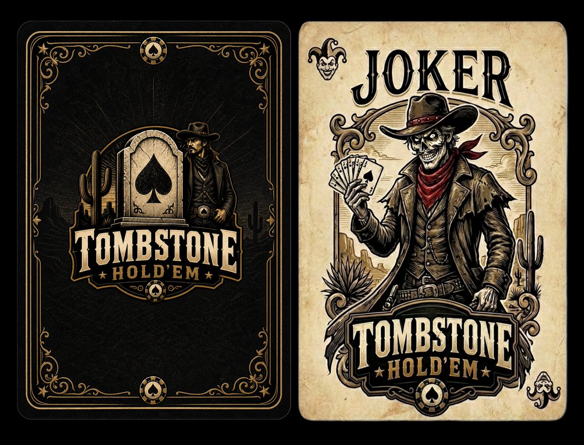 Chipslingers's tweet photo. Tombstone Hold'em Joker Poker Card 🃏🤠
For real world play or you can play online @ https://t.co/7nxUEazG1C 

#Joker #Poker #PokerCards #Cards #Holdem #TexasHoldem #TombstoneHoldem #Tombstone https://t.co/J9QY3K2MyD