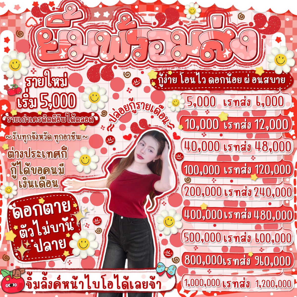 tersapwu's tweet photo. ❥.ติดปัญหาเรื่องเงิน👛หมุนเงินไม่ทันઈઉ ˖
❥.นร นศ ยื่นกู้ได้ทุกอาชีพ
❥.ดอกตายตัว ผ่อนชำระรายเดือน🗓

สจ. ʟɪɴᴇ หน้าไบโอฮ่ะʕ ྀི ܸ. . .ܸ ྀིʔ

#กู้เงิน #กู้เงินนักศึกษา #กู้เงินรายอาทิตย์ #ปล่อยกู้รายเดือน #เงินกู้ https://t.co/t5NuJccMKj