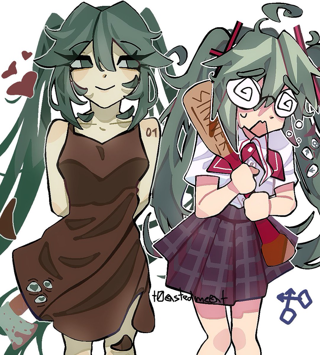 t0astedmeat's tweet photo. Rotten girls
#rottengirlgrotesqueromancefanart #rottengirlgrotesqueromance #machigerita #confessionsofarottengirlfanart #sawtone #ロッテンガールグロテスクロマンス #confessionsofarottengirl #VOCALOID #HatsuneMiku #HatsuneMikuArt #初音ミク #Miku https://t.co/tEcDiMlA84