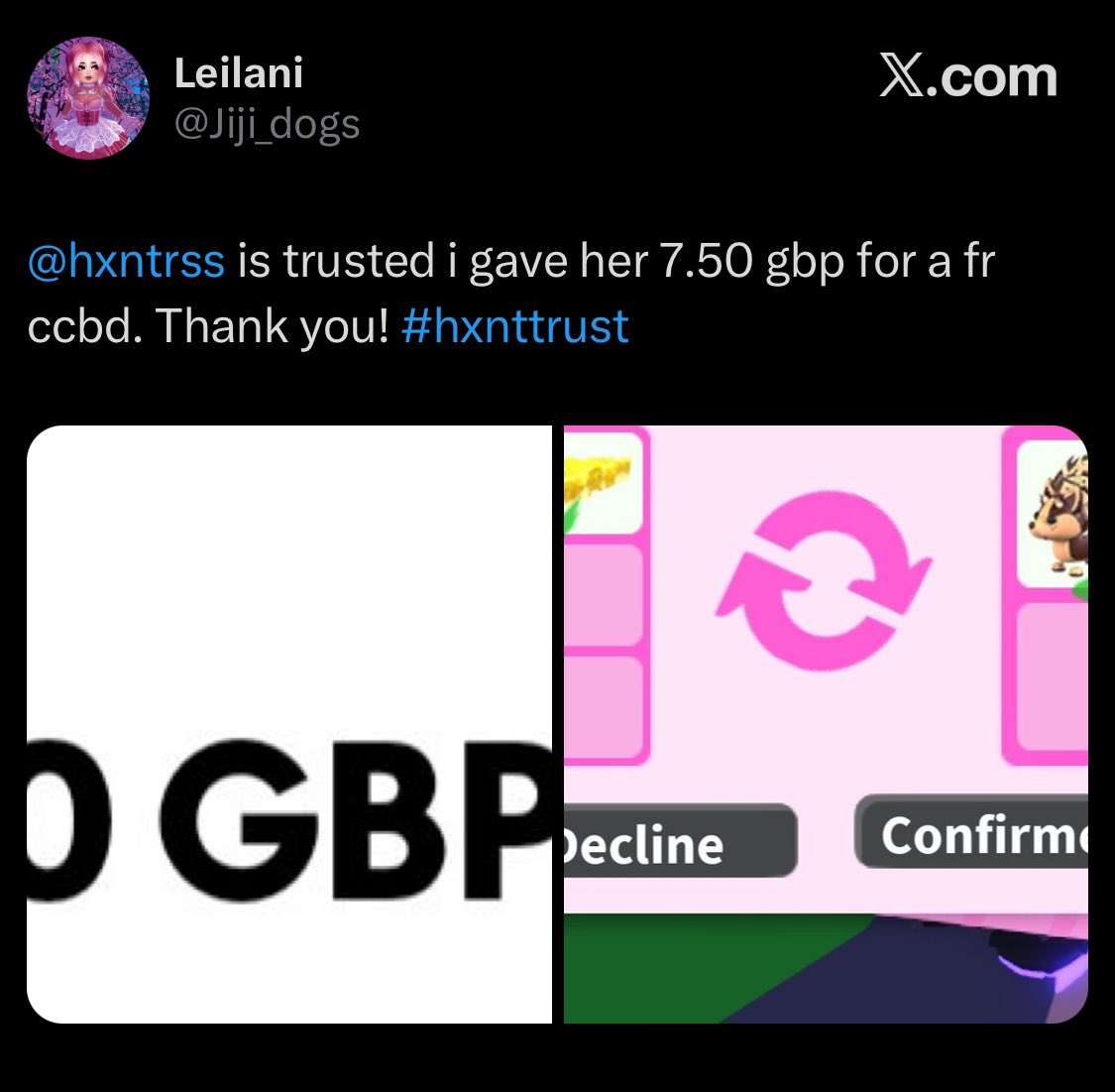 hxntrss's tweet photo. Proof #224

Adopt Me > PayPal

https://t.co/FBiEyXNYRw https://t.co/gA7B8G6PEi