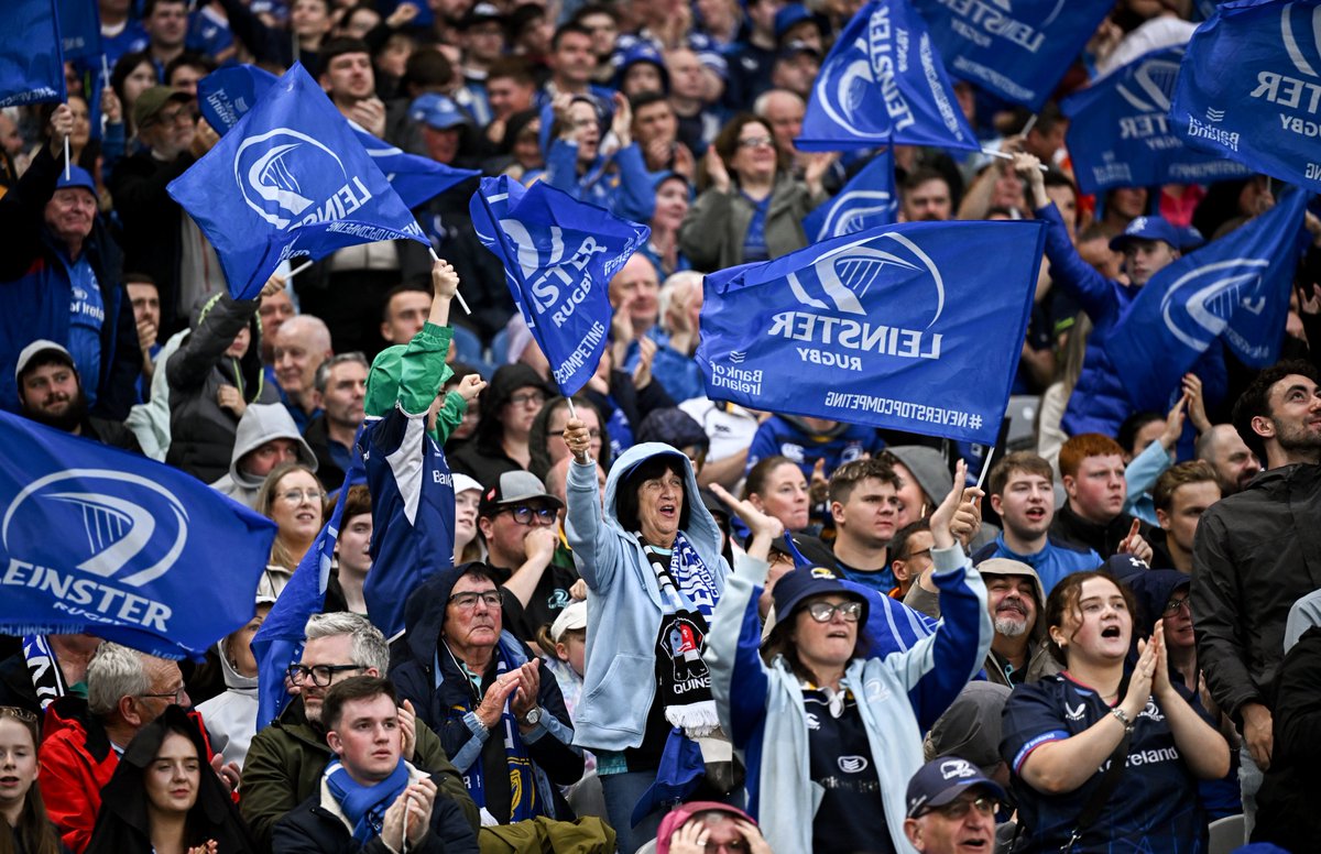leinsterrugby's tweet photo. Thank you for your incredible support last night and throughout the entire 2025/26 campaign! 🙌

Every flag waved, every song sung and every moment cheered, we felt it all. This win belongs to all of you 💙 

Can't wait to see you back at home in Laya Arena next season 😉 

#NeverLessThanEverything